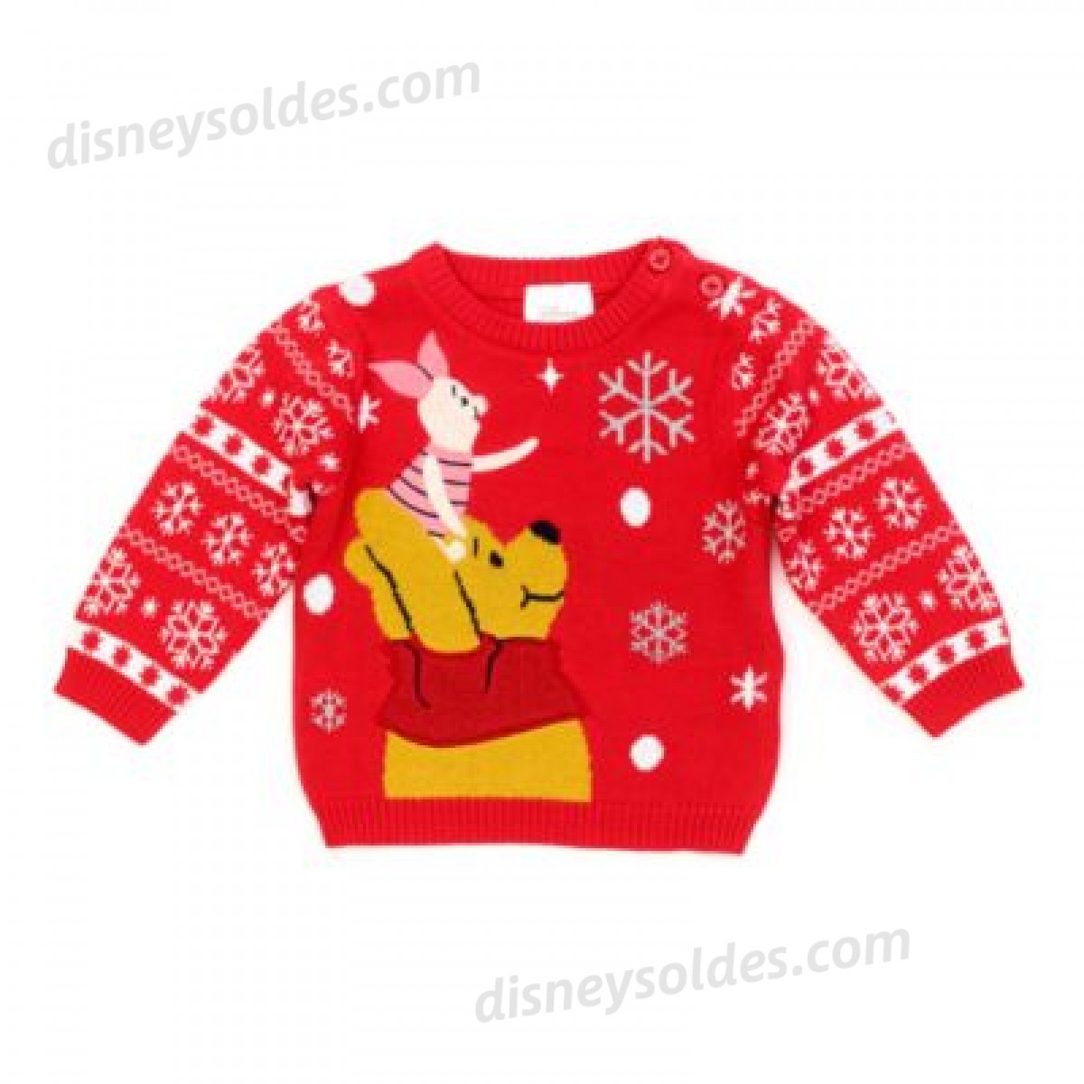 Pull de Noël Homme Disney La Reine des Neiges Olaf et Bonhomme de Neige -  Rouge